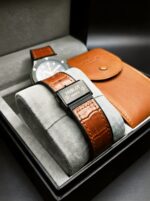 Hublot Light Gold Watch with Brown Leather Strap | Luxury Designer Wristwatch - Image 5