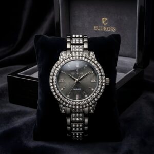 EURROSS ladies analog quartz watch with elegant design and stainless steel strap for women