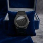 Black Arabic Aura men watch with stylish Arabic dial and premium strap