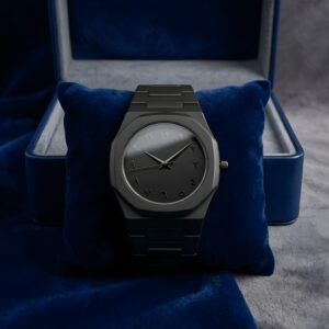 Black Arabic Aura men watch with stylish Arabic dial and premium strap